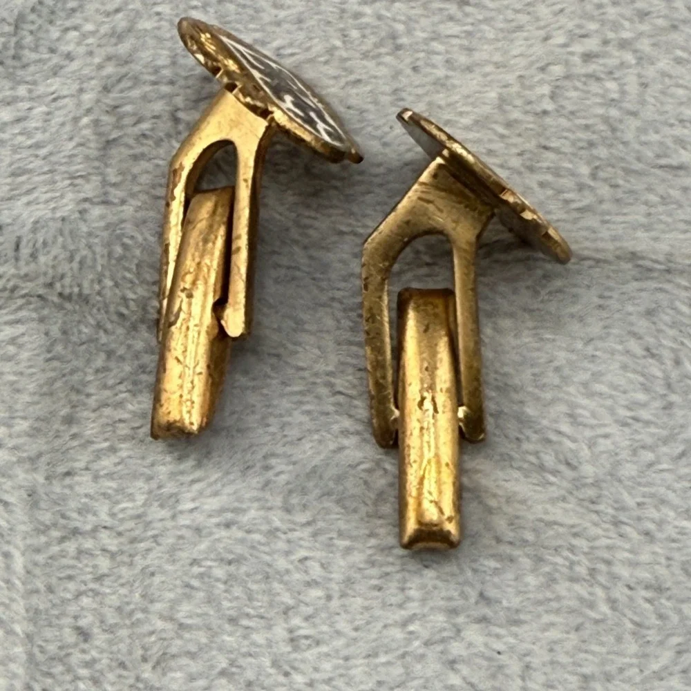 Vintage‎ Heraldic Cufflinks Coat of Arms Gold Tone Crest
